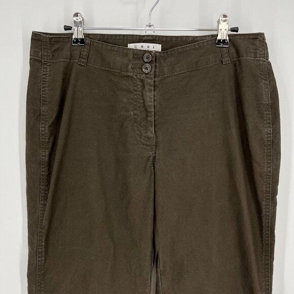 Cabi Womens Stadium Wide Leg Pant Size 8 Brown Flare Zipper Ankle Casual #184 - Picture 3 of 14